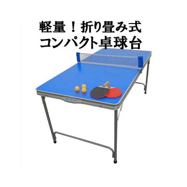 【送料無料】軽量 折りたたみ式ファミリー卓球台セット【ラケット×2、ピンポン玉×3個付】