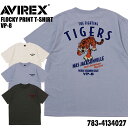 AVIREX アヴィレックス アビレックス 半袖 Tシャツ 783-4134027 フロッキープリント Tシャツ VP-8 クルーネック メンズ ミリタリー ロゴ