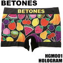 メール便発送 BETONES ビトーンズ HOLOGRAM フリーサイズ 伸縮 ボクサーパンツ 前閉じ メンズ プレゼント ゴム HGM001 アンダーウェア ボクサー