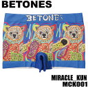 メール便発送 BETONES ビトーンズ MIRACLE_KUN フリーサイズ 伸縮 ボクサーパンツ 前閉じ メンズ プレゼント ゴム mck001 アンダーウェア ボクサー