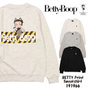 BETTY BOOP ベティ・ブープ 長袖 トレーナー 191966 ベティ プリント 刺繍 スウェット ベティちゃん メンズ レディース