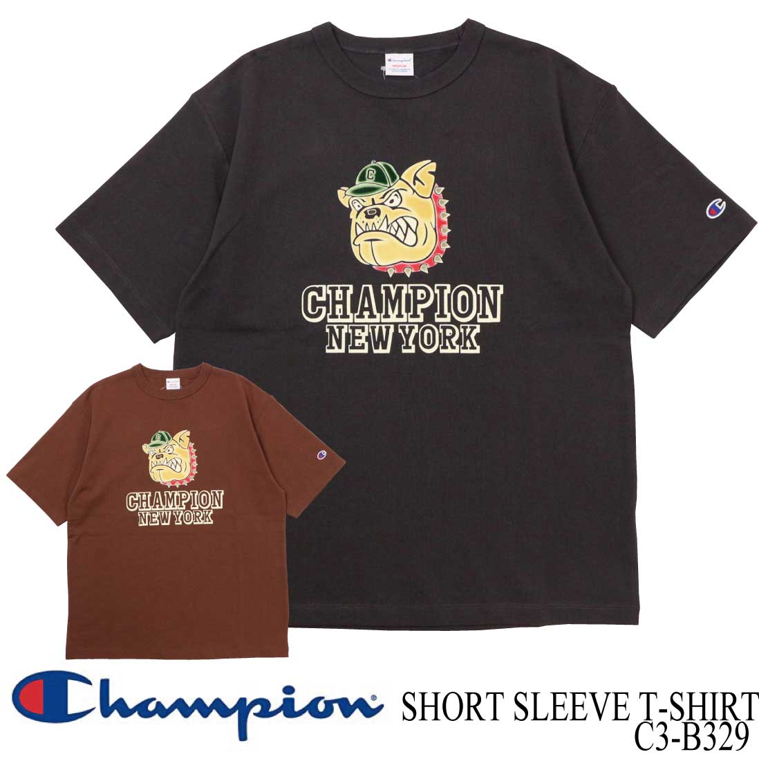 樂天商城 - メール便発送 Champion チャンピオン 半袖 Tシャツ クルーネック C3-B329 コットン100％ カレッジ プリント ドライ クラシックテイスト メンズ トップス