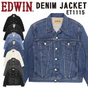 EDWIN エドウィン Gジャン デニム ジャケット ET1115 綿100% メンズ デニム 長袖 ジャケット エドウイン アウター ジージャン