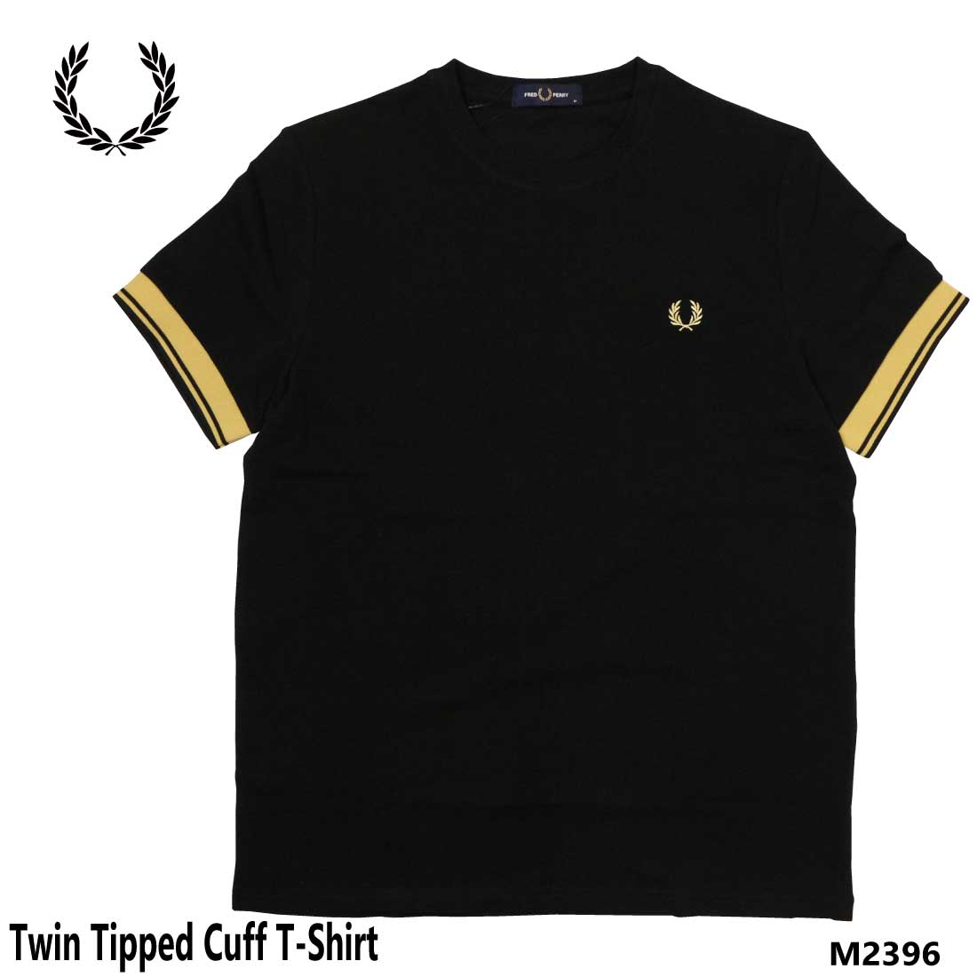 Rakuten - FRED PERRY フレッドペリー 半袖 Tシャツ Twin Tipped Cuff T-Shirt M2396 ツインティップTシャツ メンズ クルーネックTシャツ