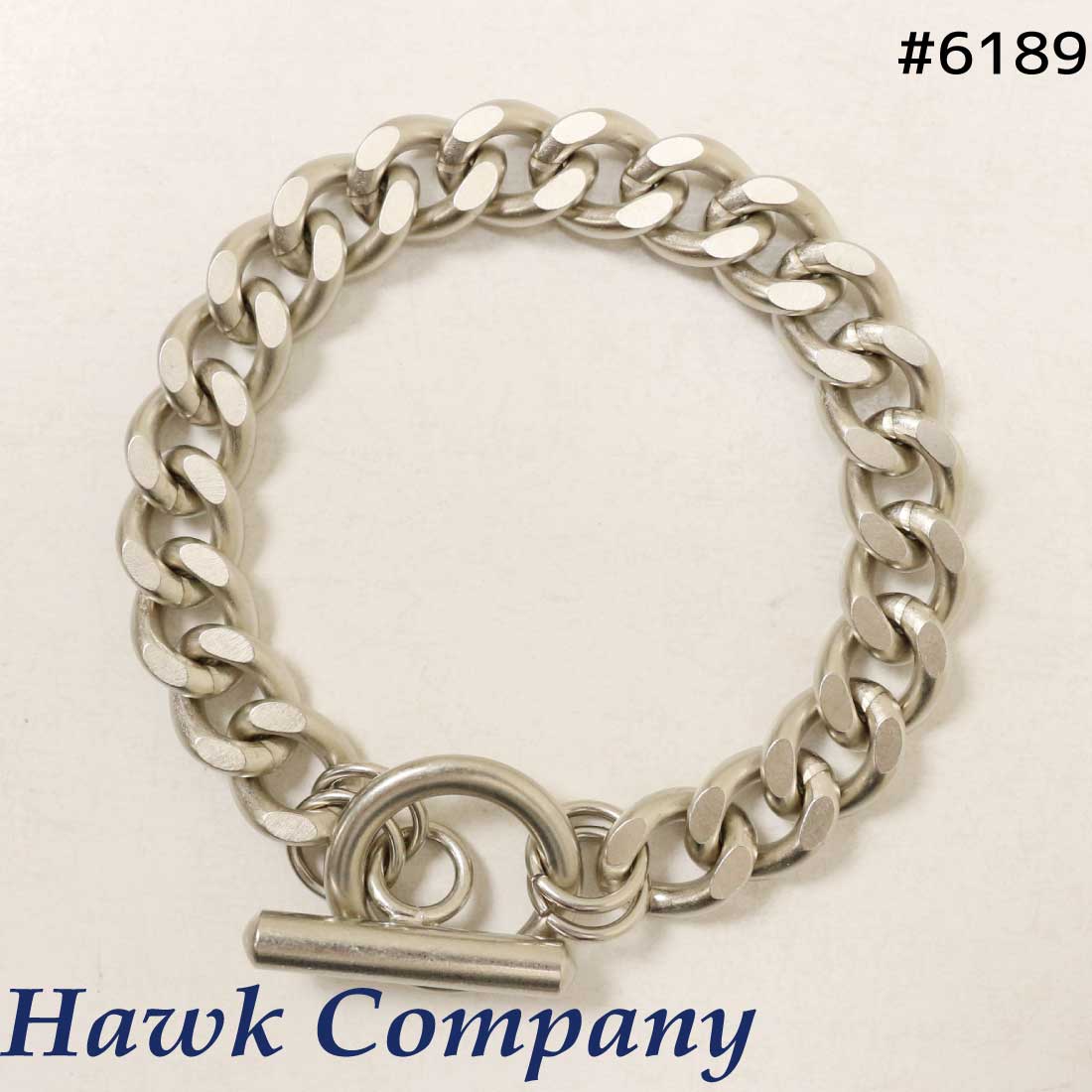 银 - メール便発送 ホークカンパニー Hawk Company 6189 シルバー チェーン ブレスレット メンズ レディース ユニセックス プレゼント