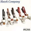 キーホルダー メンズ（2000円程度） メール便発送 ホークカンパニー Hawk Company キーリング キーホルダー 6266 レザー 本革 男女兼用 メンズ レディース プレゼント ユニセックス