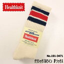 Healthknit 靴下 ソックス 3足セット 3枚セット 3枚組 メンズ クラシック 3本ライン 191-3471 クルーソックス