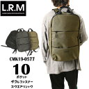 LRM CMK19-0577 10ポケット スクエア バックパック リュック 男女兼用 デイパック 軽量 多機能 ビジカジ 仕事 普段使い ブラック ターポリン コヨーテ