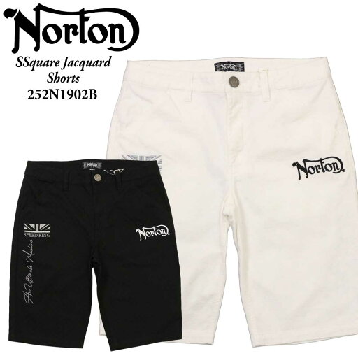Norton ノートン 服 ショートパンツ デニム 252N1902B ストレッチ チェック スクエア ジャカード ショーツ 刺繍 短パン バイカー アメカジ メンズ Norton ノートン 服 ショートパンツ デニム 252N1902B ストレッチ チェック スクエア ジャカード ショーツ 刺繍 短パン バイカー アメカジ メンズ