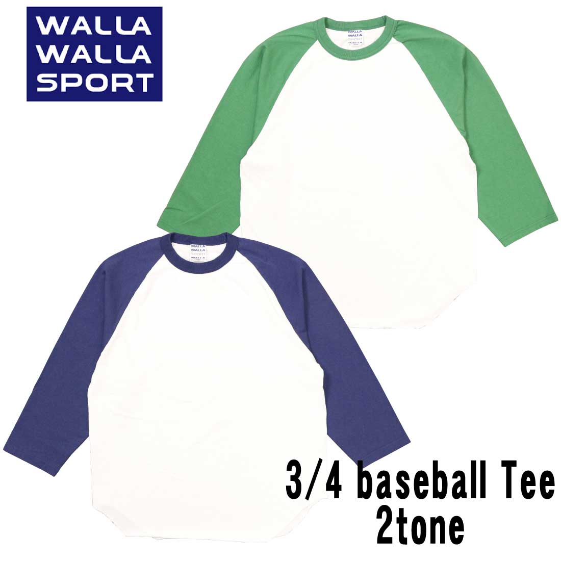WALLA WALLA SPORT ワラワラスポーツ www030150 3/4 BASEBALL TEE ベースボールTシャツ ラグランスリーブ カットソー メンズ