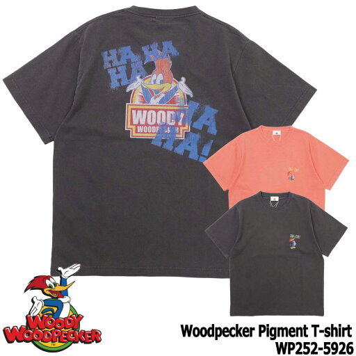 メール便発送 WOODY WOODPECKER ウッディー ウッドペッカー 半袖 Tシャツ ピグメントTシャツ WP252-5926 メンズ アパレル プリント ヴィンテージ感 メール便発送 WOODY WOODPECKER ウッディー ウッドペッカー 半袖 Tシャツ ピグメントTシャツ WP252-5926 メンズ アパレル プリント ヴィンテージ感