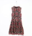 ■美品■kate spade new york ケイトスペード Medallion Metallic Dress メダリオンメタリックドレス ワンピース レディース サイズ2 レッド系 ラメ ブランド古着【中古】20210401/GH1277