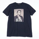 ドルチェ&ガッバーナ ■未使用品■DOLCE & GABBANA ドルチェアンドガッバーナ JAMES DEAN ジェームス ディーン 半袖 Tシャツ メンズ サイズ52 フォトプリント カットソー ブラック イタリア製 20221103/GM0387