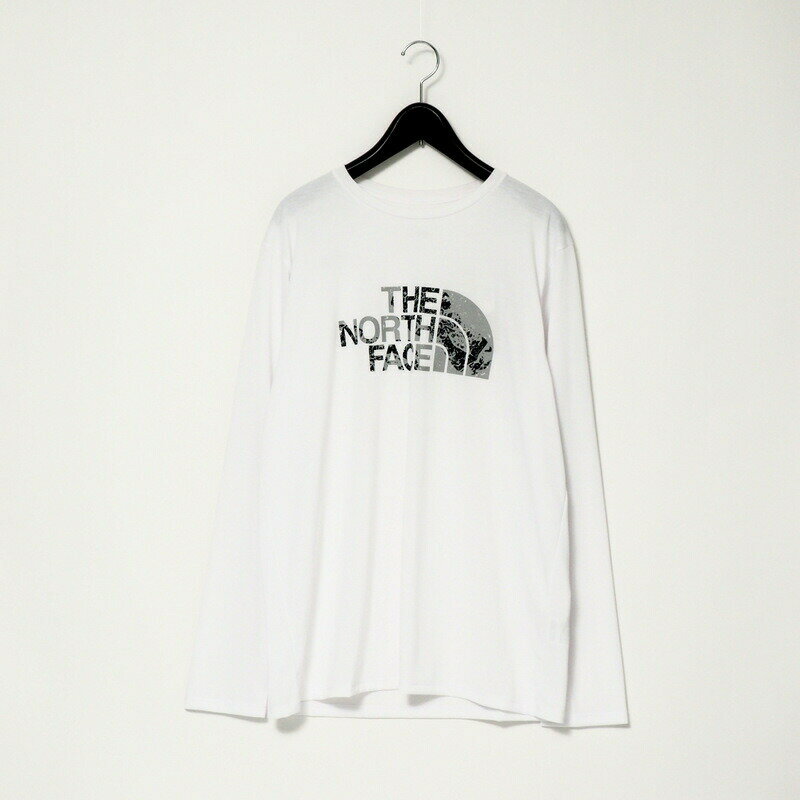 ■未使用品■THE NORTH FACE ノースフェイス L/S FOOTPRINT Logo Tee ロングスリーブ フットプリント ロゴT《NT32290》サイズXL ロンT ホワイト 20230419/GM1324