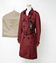 ■未使用■BURBERRY LONDON バーバリー トレンチコート ベルテッドコート ロングコート レディース サイズ42 アウター ワインレッド 20231026/GO6065(4)