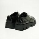 ■美品■2020AW■PRADA プラダ ロックサンド ブラッシュドロイスレザーシューズ《2EE332》 靴 メンズ サイズ7.5（27cm相当）レースアップ 革靴 厚底 ブラック イタリア製 ブランド古着【中古】20231201/GO8689 3