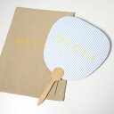 ■美品■GUCCI グッチ 団扇 うちわ ストライプ ブランドロゴ ブランド古着【中古】20240226/GP4242