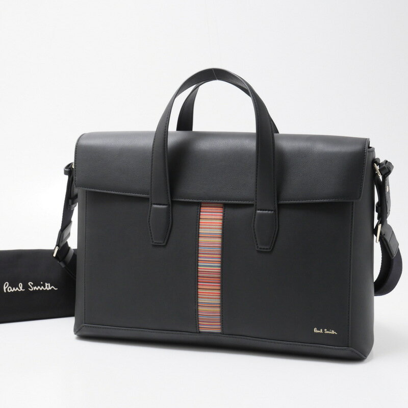 ポールスミス ビジネスバッグ ■未使用品■2022AW Paul Smith ポールスミス ビジネスバッグ ブリーフケース 鞄 レザー 2WAY メンズ ブラック 20240503/GP8448