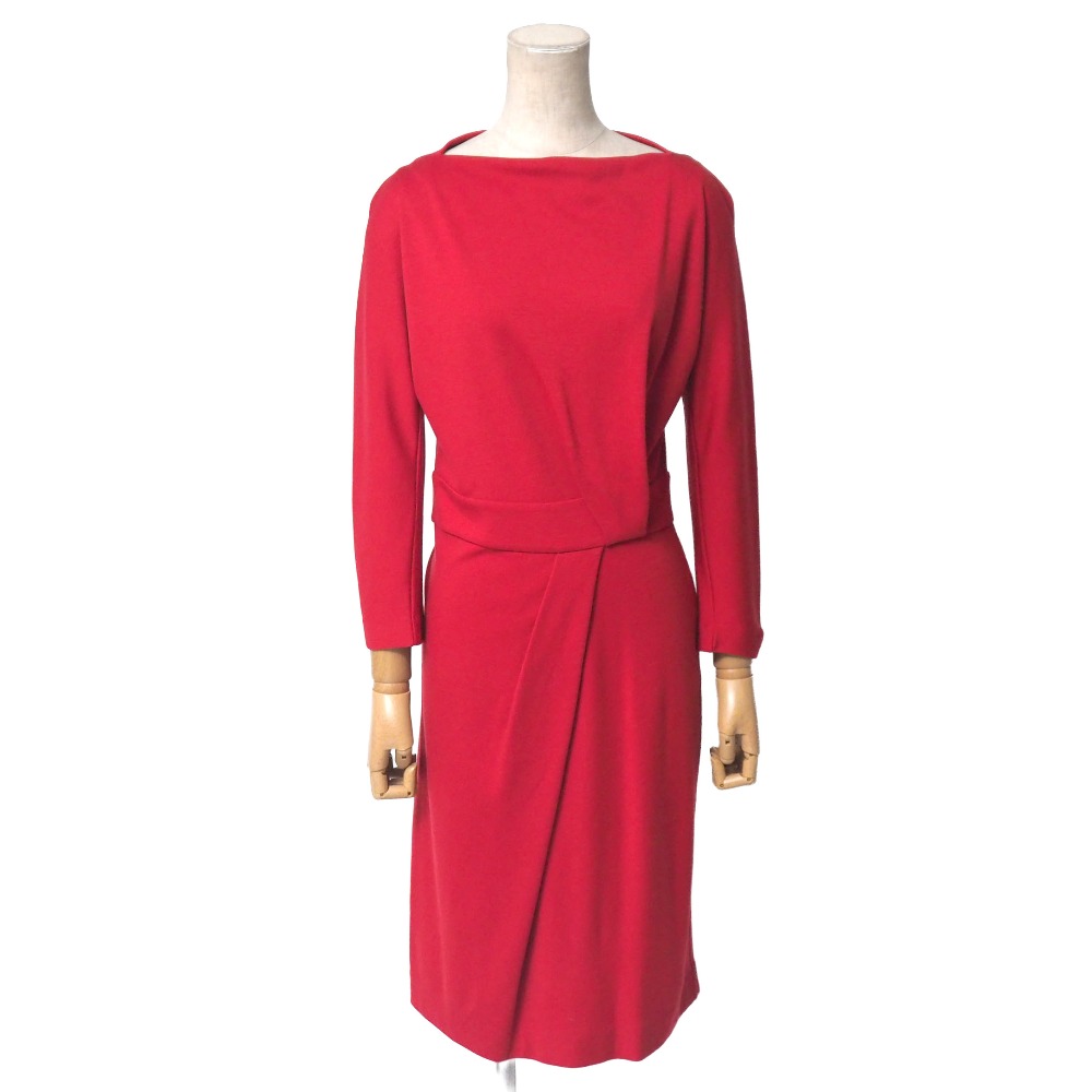 美品　サルバトーレフェラガモ  レース　ワンピース　長袖　ブラック　ドレス