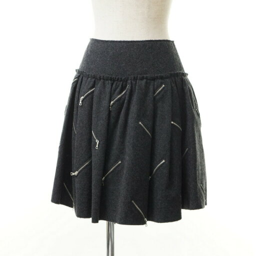 ■美品■ MARC JACOBS マークジェイコブス ギャザー スカート サイズ0 ジッパー装飾 ウール ギャザー グレー USA製 ブランド古着 【中古】20220105/GJ5813 ■美品■ MARC JACOBS マークジェイコブス ギャザー スカート サイズ0 ジッパー装飾 ウール ギャザー グレー USA製 ブランド古着 【中古】20220105/GJ5813