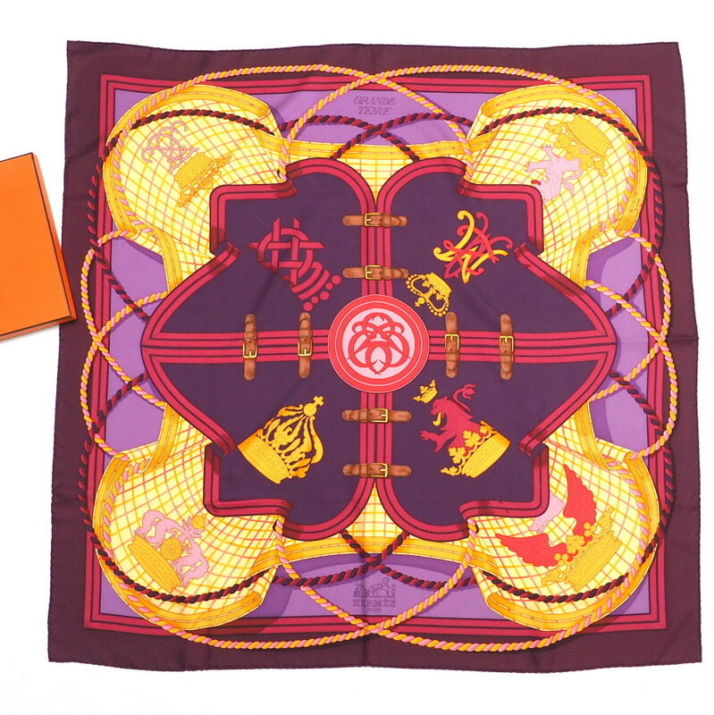 ■美品■HERMES エルメス GRANDE TENUE 馬の礼装 カレ90 スカーフ フランス製 ブランド古着【中古】20240723/RA0606