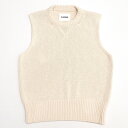 ■美品■2022年製■JIL SANDER ジルサンダー ベスト サイズ50 ニットベスト コットン アイボリー イタリア製 ブランド古着【中古】2024100...