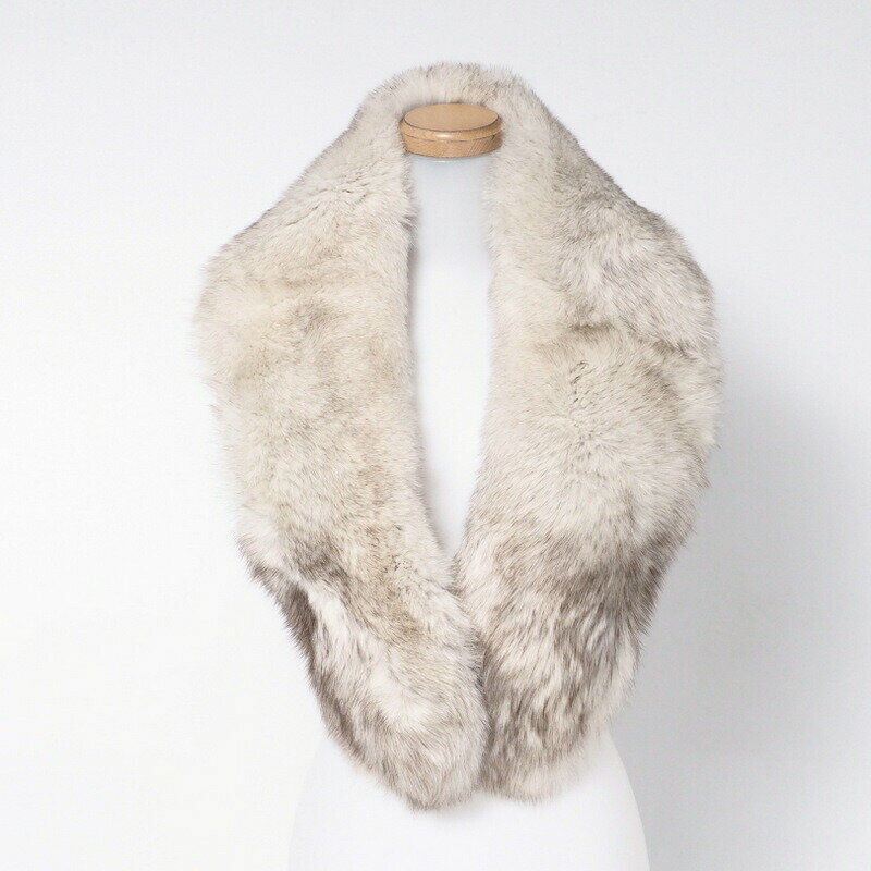 ■美品■SAGA FURS サガファーズ ショール ブルーフォックスファー ティペット ショール マフラー 毛皮 ブランド古着【中古】20241104/RA1810