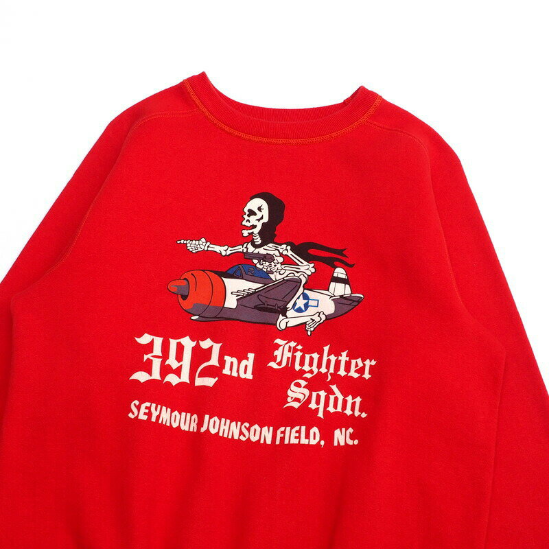 Buzz Rickson's バズリクソンズ スウェット サイズM トレーナー 392nd Fighter Squadron コットン レッド ブランド古着【中古】20241105/RA1865