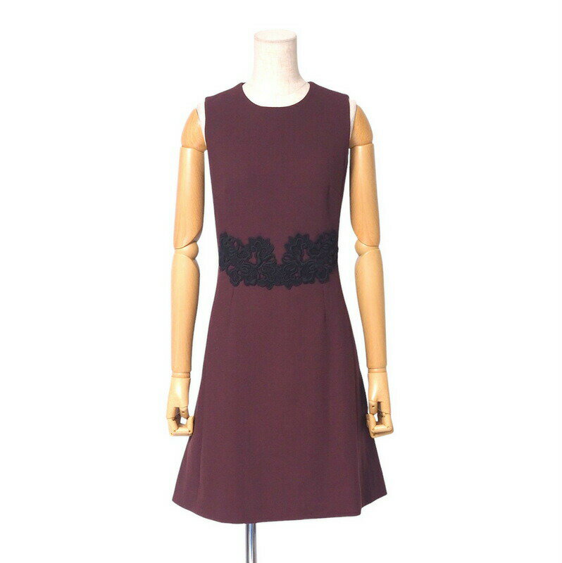 DOLCE&GABBANA ドルチェアンドガッバーナ ワンピース サイズ36 レース装飾 ノースリーブワンピース ドレス イタリア製 ブランド古着【中古】20241216/RA2582
