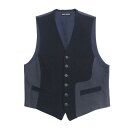 ISSEY MIYAKE イッセイミヤケ ベスト サイズM メンズ ジレ ベスト 異素材切替 ブランド古着【中古】20250121/RA3009