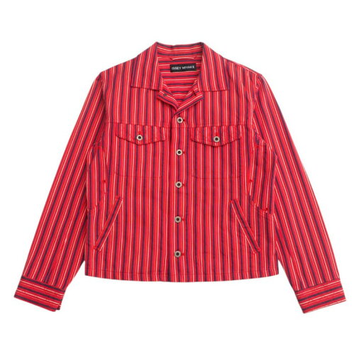 ■美品■ISSEY MIYAKE イッセイミヤケ ジャケット サイズ3 トラッカージャケット ストライプ コットン レッド ブランド古着【中古】20250211/RA3328 ■美品■ISSEY MIYAKE イッセイミヤケ ジャケット サイズ3 トラッカージャケット ストライプ コットン レッド ブランド古着【中古】20250211/RA3328