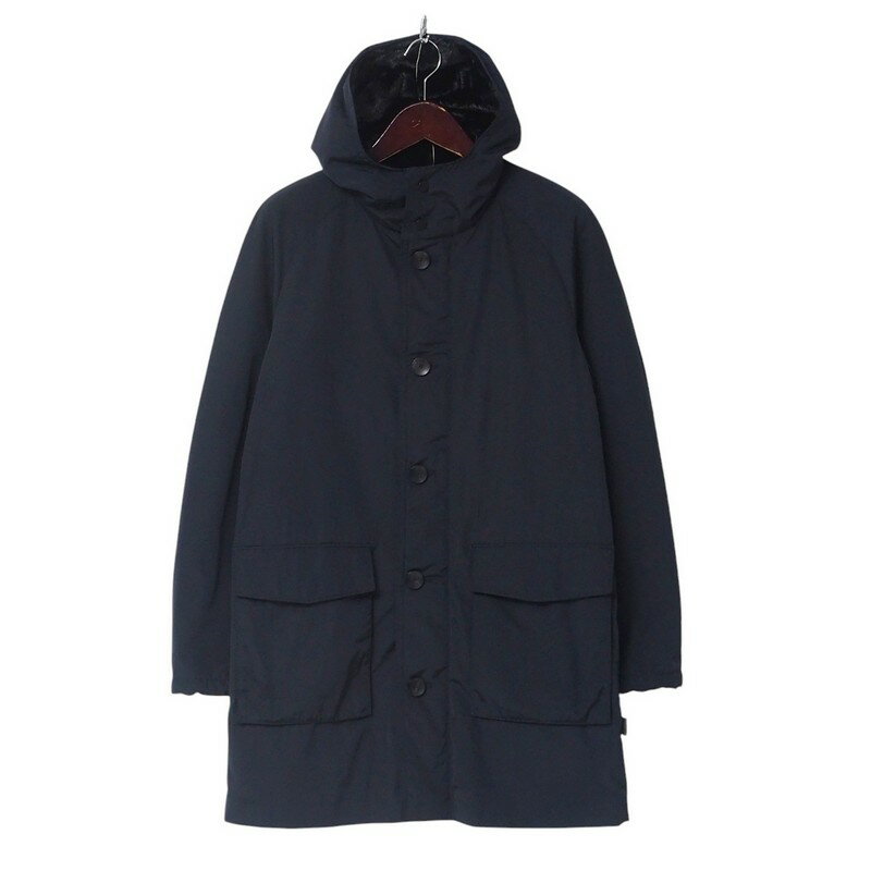 ■美品■ARMANI COLLEZIONI アルマーニコレッツォーニ コート サイズ48 フーディ ロングコート 撥水 裏:フェイクファー ブランド古着【中古】20250217/RA3371