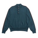 HERMES エルメス ニット セーター トップス ウール カシミヤ ハーフボタン ハイネック グリーン / ブラウン イタリア製 ブランド古着【中古】2025...
