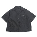 2024年製■PRADA プラダ 半袖シャツ サイズM(180/96A) Re-Nylon トライアングルロゴ 三角プレート ブランド古着【中古】2025040...