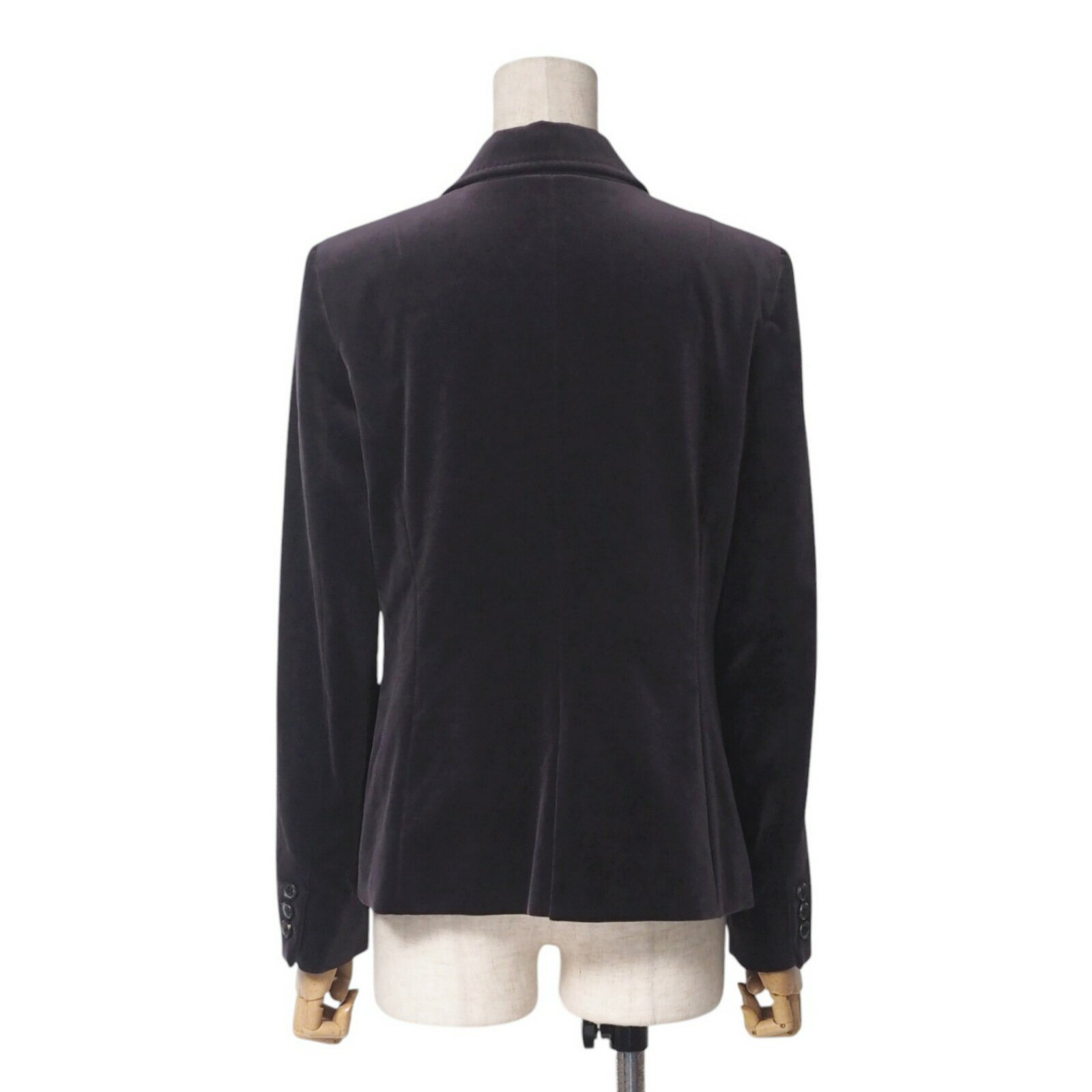 【プライスダウン】BURBERRY バーバリー ジャケット サイズ42 テーラードジャケット ブレザー ベロア ダークブラウン ブランド古着【中古】20250411/RA4199