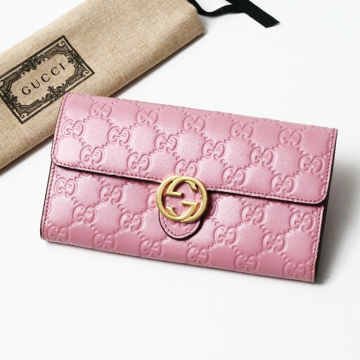 GUCCI グッチ 長財布 シマ GG インターロッキングG レザーウォレット ピンク イタリア製 ブランド古着【中古】20250421/RA4339 GUCCI グッチ 長財布 シマ GG インターロッキングG レザーウォレット ピンク イタリア製 ブランド古着【中古】20250421/RA4339