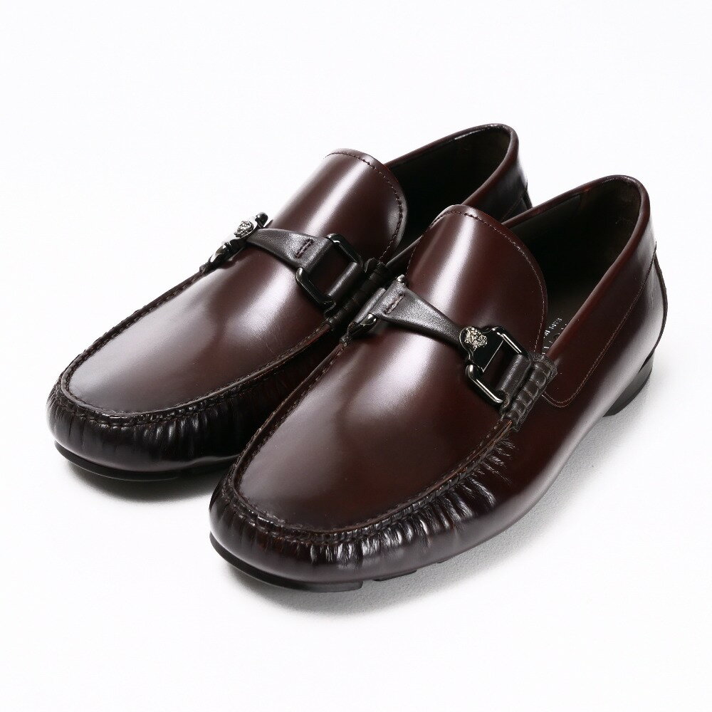 【プライスダウン】■未使用品■VERSACE ヴェルサーチ ローファー サイズ42 メデューサ ビットローファー スリッポン 靴 イタリア製 20250424/RA4360