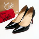■美品■Christian Louboutin クリスチャンルブタン NEW DECOLTISSIMO パンプス サイズ36.5 ピンヒール ポインテッドトゥ パテント カーフレザー イタリア製 ブランド古着【中古】20250429/RA4426(4)