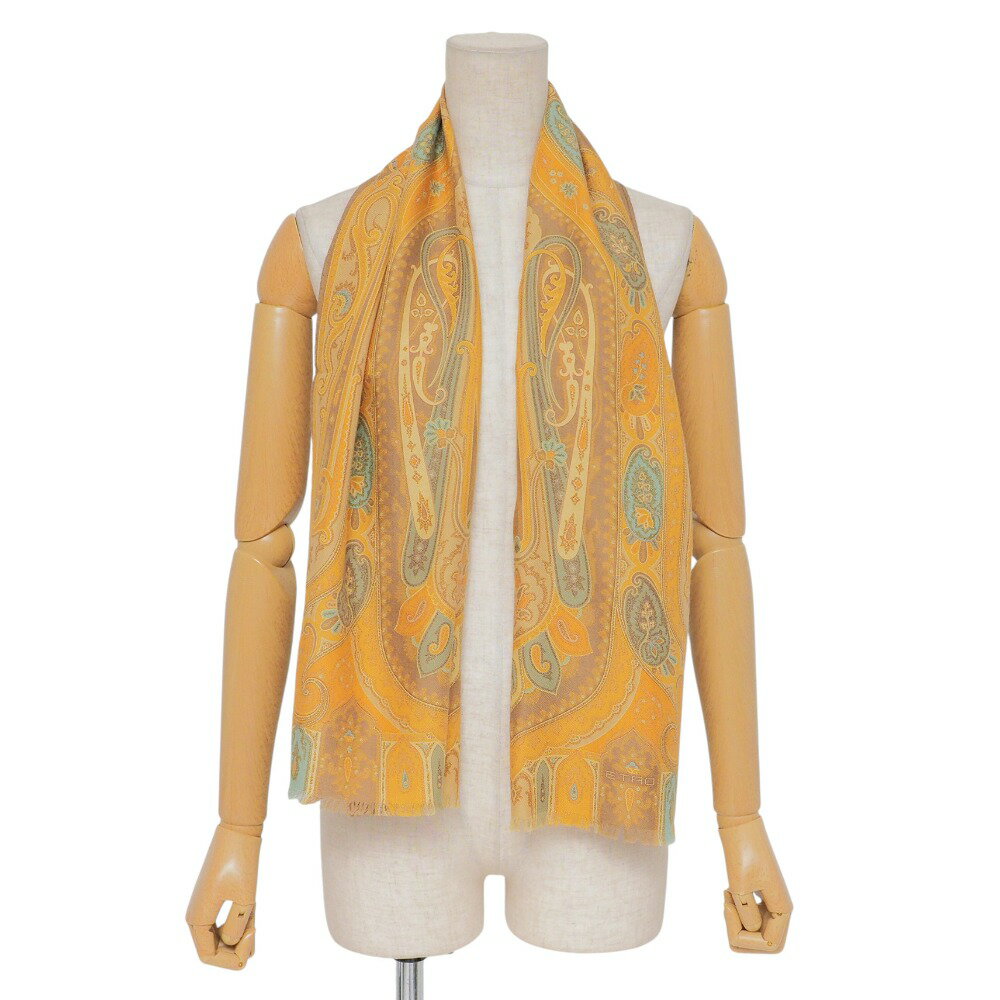 ■美品■ETRO エトロ ストール ペイズリー ロング ショール 総柄 ブランド古着【中古】20250618/RA4403(4)