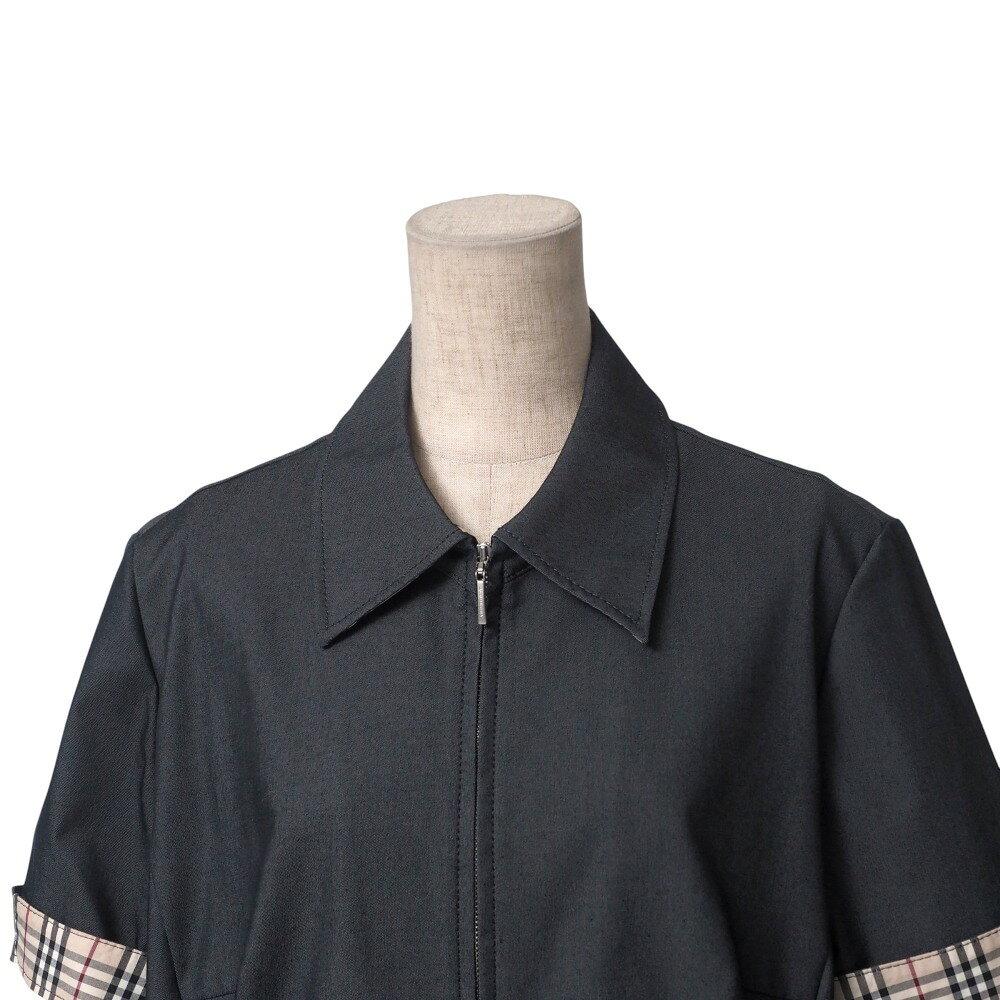美品 BURBERRY バーバリー ヴィンテージ 半袖シャツ サイズ15 チェック ジップアップ シャツ ブラウス ブランド古着 trade-store-10190538 トレード楽天市場店 サンプル画像2