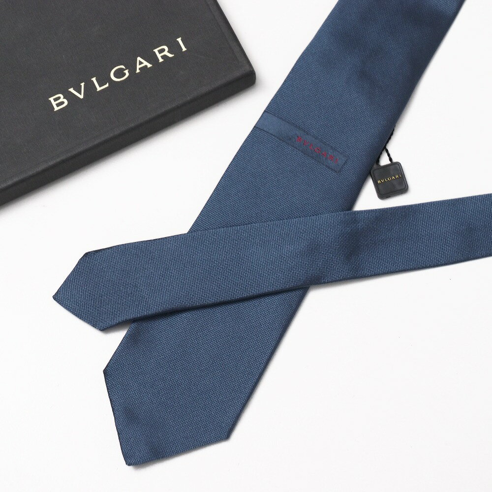 ■未使用品■BVLGARI ブルガリ ネクタイ シルクネクタイ セッテピエゲ 幅8.5cm イタリア製 20250623/RA5167