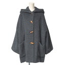 ■美品■GUCCI グッチ ダッフルコート サイズ38 フーディー アルパカ コート バンブー トグル ドロップショルダー イタリア製 ブランド古着【中古】20250708/RA5390