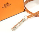 HERMES エルメス ネックレス シフレ ホイッスル 笛 レザー ブランド古着【中古】20250709/RA5194