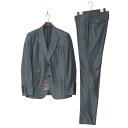 ■美品■GUCCI グッチ スーツ サイズ7-46 C ストライプ ブレザー テーラード シングル ジャケット 2B テーパード スラックス ブランド古着【中古】20250715/RA5438