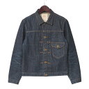 THE SUPERIOR LABOR シュペリオールレイバー ジャケット サイズ02 ウォッシュ インディゴ タック デニムジャケット Gジャン ブランド古着【中古】20250826/RA5920