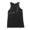 ■美品■Yohji Yamamoto POUR HOMME ヨウジヤマモトプールオム タンクトップ サイズ3 ZIP 装飾 ブランド古着【中古】20251021...