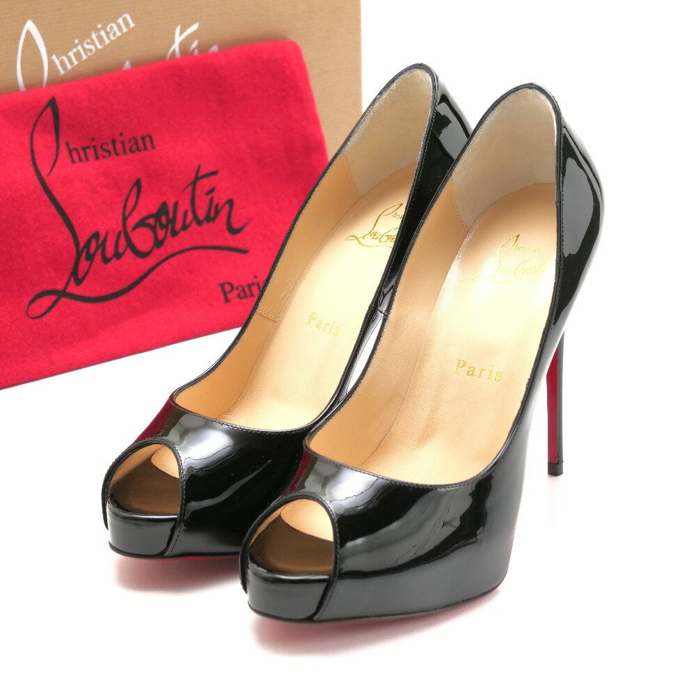 ■未使用品■Christian Louboutin クリスチャンルブタン New Very Prive 120 パンプス サイズ36.5 エナメル ハイヒール オープントゥ 20260310/RA8244