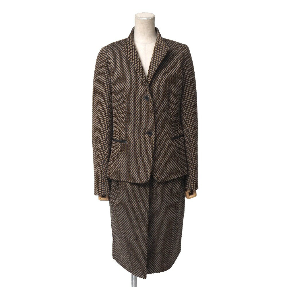 乐天商城 - MAX MARA マックスマーラ スカートスーツ サイズ38/36 白タグ ツイード シングルジャケット スカート ブランド古着【中古】20260310/RA8356