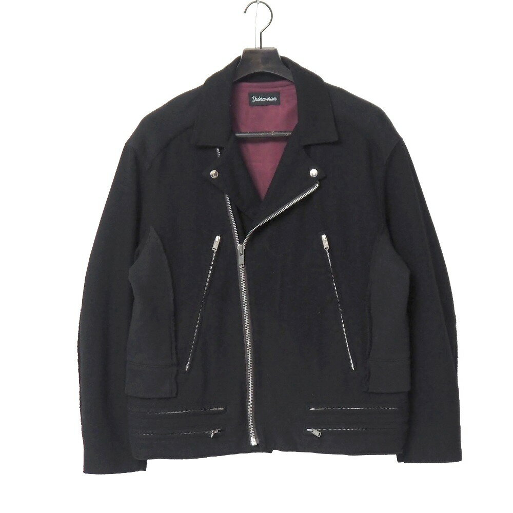 樂天商城 - 2022AW■UNDERCOVERISM アンダーカバーイズム 後SWEAT切替 ライダース ジャケット サイズ3 シングルライダース ブランド古着【中古】20260430/RA9246