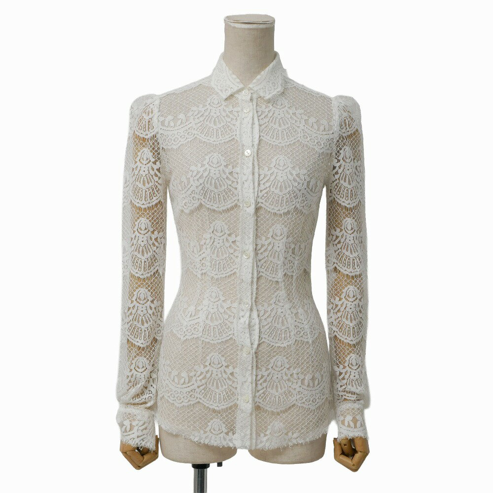 乐天商城 - ■美品■DOLCE&GABBANA ドルチェアンドガッバーナ ブラウス サイズ38 レース 長袖シャツ ブランド古着【中古】20260521/RA9480